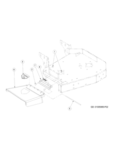 Chute Assembly 36-Inch Diagram and Parts List for H1536 55AI4HPR750-WAM Cub Cadet Lawn Mower